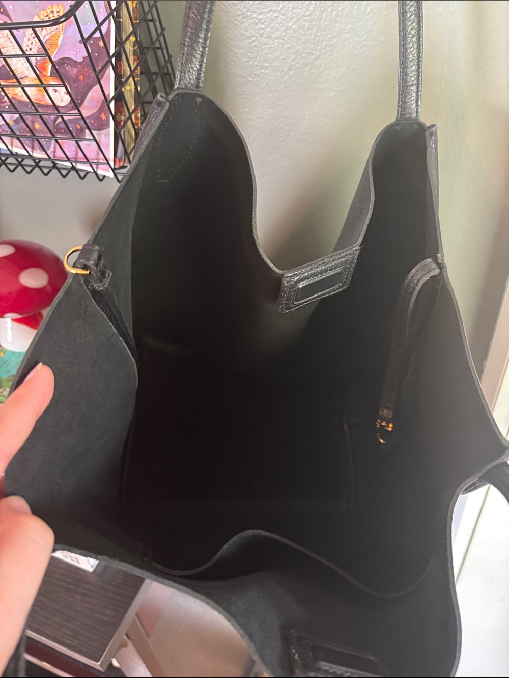 Madewell Black Pebbled Leather “shopper” Tote - Picture 4 of 6